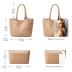 Woven Tote Bag Womens Purse: Vegan Leather Shoulder Handbags - Fashion Summer Beach Tote Bags - Large Travel Totes