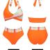 AI'MAGE Women's High Waisted Bikini Sets Tummy Control Swimsuits 2024 Two Piece Bathing Suits Color Block Halter Swim Suits