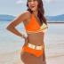 AI'MAGE Women's High Waisted Bikini Sets Tummy Control Swimsuits 2024 Two Piece Bathing Suits Color Block Halter Swim Suits