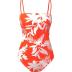 CUPSHE Women Swimsuit One Piece Bathing Suit Square Neck Cutout Back Tummy Control with Adjustable Spaghetti Straps