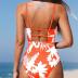 CUPSHE Women Swimsuit One Piece Bathing Suit Square Neck Cutout Back Tummy Control with Adjustable Spaghetti Straps