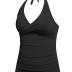 Tempt Me Women’s Tankini Top Halter Tummy Control Swim Tops Only Twist Front V Neck Bathing Suit No Bottom