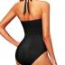 Tempt Me Women Tummy Control One Piece Swimsuits Push Up Slimming Bathing Suits Halter Vintage Swimwear