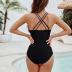 BMJL Women's Tummy Control Swimsuit Lace Up One piece Bathing Suits Slimming V neck Swimwear