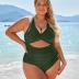 Blooming Jelly Womens One Piece Swimsuits Push Up Tummy Control Bathing Suits V Neck Cutout Modest Swim Suits 2024