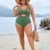 Blooming Jelly Womens Plus Size Bathing Suit Tummy Control One Piece Swimsuit Twist Front Ruched Swimwear