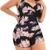 Women's Plus Size Bathing Suits One Piece Swimsuit Women Tummy Control Vintage Ruched Swimwear