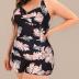 Women's Plus Size Bathing Suits One Piece Swimsuit Women Tummy Control Vintage Ruched Swimwear