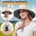 EINSKEY Women's Ponytail Sun Hat, Packable Wide Brim Large Head Bucket Hat for Fishing Hiking Gardening Safari Beach Pool