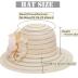 Wide-Brim Kentucky-Organza-Derby-Hat for Women Lady Tea Party Fascinators Cap Church Wedding Cap with Flower
