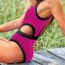 Holipick Women's One Piece Swimsuit Cutout High Neck Bathing Suits Tummy Control Swimwear for Teen Girls