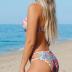 CUPSHE Women's Bikini Set Two Piece Swimsuits Strappy Mid Rise V Neck Cutout Adjustable Double Straps