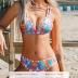 CUPSHE Women's Bikini Set Two Piece Swimsuits Strappy Mid Rise V Neck Cutout Adjustable Double Straps