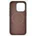 maogoam for iPhone 15 Pro Case Leather, Genuine Crazy Horse Leather Case for iPhone 15 Pro,Compatible with MagSafe, Indiana-Jones Style, Dark Brown
