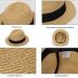 Straw Fedora-Sun-Hats for Women Men Summer Short Brim Roll Up Trilby Hat Packable Panama-Jazz Beach Hat