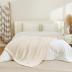 Snuggle Sac Buttery Ivory Throw Blanket for Couch, Reversible Super Soft Knitted Blankets, Warm Cozy Knit Fuzzy Plush Lightweight Throws for Sofa, Bed, Camping, Picnic, Ivory, 50 x 60 inches