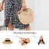 Beach Hats for Women - Wide Brim Sun Straw Hat for Women, UPF 50+ UV Sun Protection Sun Hat Womens, Floppy Sun Hat Foldable Roll up Cap, Khaki