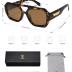 SOJOS Trendy Aviator Sunglasses for Womens Mens Polarized,Hexagonal Square Double Bridge Designer Inspired Sun Glasses SJ2288