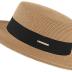 Summer Beach Boater Sun Hat for Women Flat Straw Fedora Hat