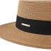 Summer Beach Boater Sun Hat for Women Flat Straw Fedora Hat