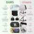 iknoe Large Foldable Cooler Bag, 8.5L Insulated Lunch Bag, Leakproof Lunch Cooler Tote with Multi-Bag Design Suitable for Beach, Picnic and Office Use, Black 15-Can