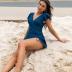 Blooming Jelly Women's Tummy Control Swimsuits One Piece Bathing Suit Plus Size Swim Dress Modest Ruffle Swimwear