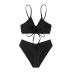 Sexy Bikini Set High Cut Swimsuit Set for Women Tie Knotte Bathing Suit 2 Piece