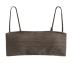 ZAFUL Women Textured Bandeau Bikini Top Lace up Strapless Swimsuit Solid Color High Cut Bathing Suits Top Only