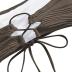 ZAFUL Women Textured Bandeau Bikini Top Lace up Strapless Swimsuit Solid Color High Cut Bathing Suits Top Only