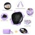 LARVENDER Luggage Sets 3 Piece with Duffel Bag Hardside PP carry on suitcase with 360° Spinner Wheels TSA Lock for Men Women, Purple