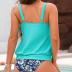 Yonique Blouson Tankini Swimsuits for Women Loose Fit Floral Printed Modest Two Piece Bathing Suits