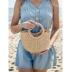 Small Straw Tote Bag for Women,Summer Beach Crossbody Shoulder Handbag,Hand-woven Rattan Clutch Purse for Vacation