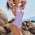 AI'MAGE Women's Halter One Piece Swimsuit 2024 Tummy Control Bathing Suits Ruched Deep V Neck Swim Suit