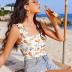 AI'MAGE Women's One Piece Swimsuits Square Neck Tummy Control Bathing Suit with Adjustable Ruffled Straps Swimwear S-XXL