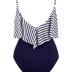 SUUKSESS Women Slimming Ruffle One Piece Swimsuits Ruched Tummy Control Bathing Suits