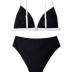 SUUKSESS Women Triangle High Cut Bikini Sets Sexy High Waisted 2 Piece Swimsuit