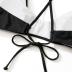 SUUKSESS Women High Waisted Thong Bikini Set Reversible String 2 Piece Swimsuit