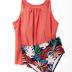SUUKSESS Women Tummy Control Tankini Bathing Suit Ruffle High Waisted Swimsuit