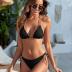 ZAFUL Women's Triangle Crochet String Bikini Sets Halter High Cut Sexy Swimsuits Two Piece Bathing Suits