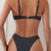 Fanuerg Women Underwire Triangle Bikini Spaghetti Strap Push Up Swimsuit Cheeky Two Piece Bathing Suit