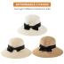 3PCS Sun Hat Beach Straw Hat for Women Wide Brim Foldable Roll up Summer UPF 50+ Hat (Ivory+Brown+Beige)