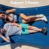SUPERJARE Curved-Bar Hammock with Stand, 2 Person Heavy Duty Hammock Frame, Detachable Pillow & Portable Carrying Bag, Perfect for Outdoor & Indoor, Navy Blue