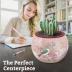 PieceRelax 3D Puzzle Planter - Singing Birds and Flowers - Small Round Plant Pots with Drainage, Home Decor Flower Pots for Indoor Cactus, Succulents Pots [K1100]
