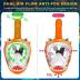 Full Face Snorkel Mask for Kids, Kids Snorkeling Set 180 Degree Panoramic View, Safe Anti-Leak Anti-Fog, Foldable Dry Top Snorkeling Gear for Kids Adult