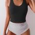 Eomenie Two Piece Tankini Swimsuits for Women Tummy Control Bathing Suits Cutout Back Swim Tank Top with High Waisted Bottom