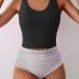 Eomenie Two Piece Tankini Swimsuits for Women Tummy Control Bathing Suits Cutout Back Swim Tank Top with High Waisted Bottom