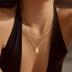 Krfy Initial Necklaces for Women 14K Gold Plated Letter Necklace Dainty Gold Name Necklace Personalized Initial Tag Pendant Necklace for Women Trendy Gold Jewelry