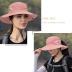 Womens Summer Sun Hat Beach Hat Wide Brim Outdoor UV Protection Hat Packable Mesh Bucket Hat with Ponytail Hole