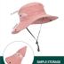 Womens Summer Sun Hat Beach Hat Wide Brim Outdoor UV Protection Hat Packable Mesh Bucket Hat with Ponytail Hole