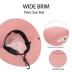 Womens Summer Sun Hat Beach Hat Wide Brim Outdoor UV Protection Hat Packable Mesh Bucket Hat with Ponytail Hole